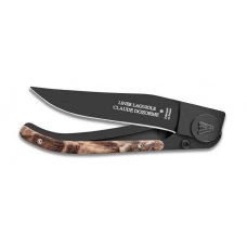 Laguiole Liner lock pocket knife black blade ram horn handle big size 1.60.142.37N